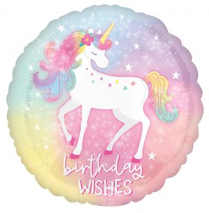 Folienballon Enchanted Unicorn Birthday 43cm