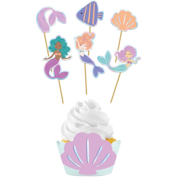 Cupcake Deko-Set - Mermaid Magic - 6 Sets