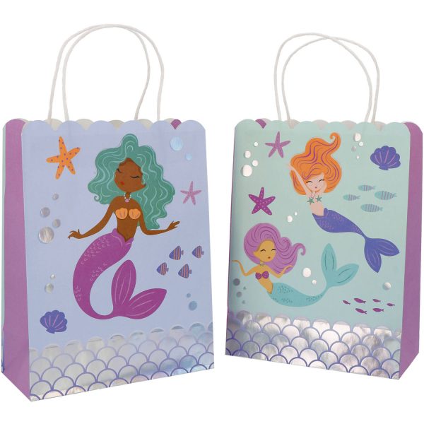 6 Geschenktüten - Mermaid Magic - 20 x 27 cm -