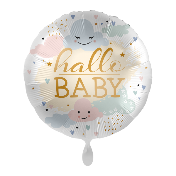 Folienballon "hallo Baby" 45 cm