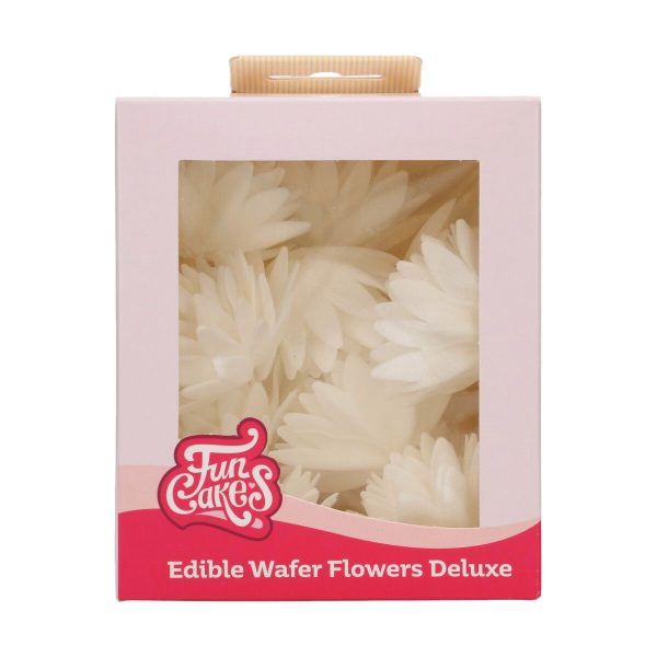 FunCakes Essbare Papierblumen Deluxe Aster Weiß Mittel pk/14