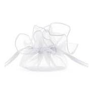 Organza Beutel, weiß, Ø26cm, für Gastgeschenke