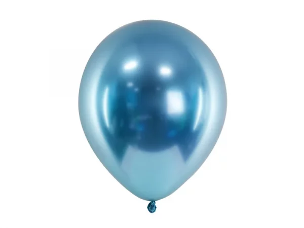 10 Ballons Glossy 30cm, Glossy blau