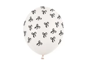 Ballons 30 cm, Schleifen, Pastel Off-white