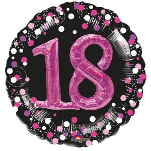 Multi Folienballon Sparkling Birthday 18 / 81 cm x 81 cm