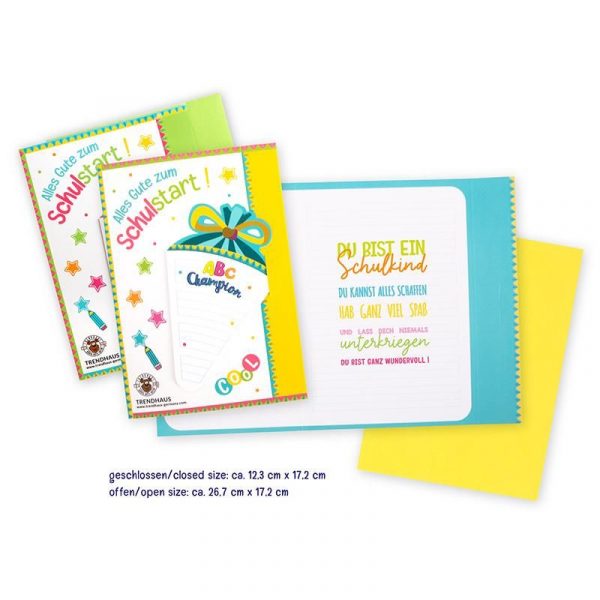 ABC CHAMPIONS Glückwunschkarte "Alles Gute zum Schulstart"