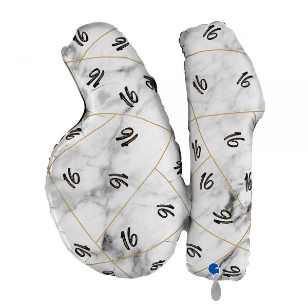 XXL Folienballon Marble Mate 16 Negro 97cm