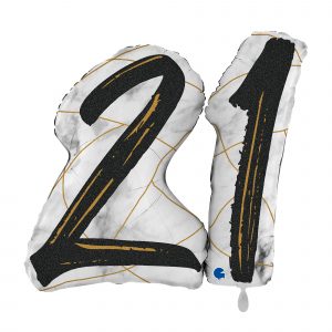 XXL Folienballon Marble Mate 21 Negro 97cm
