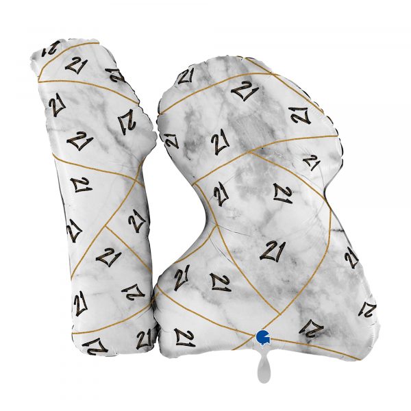 XXL Folienballon Marble Mate 21 Negro 97cm