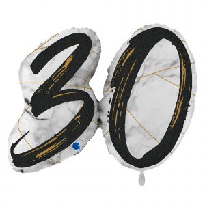 XXL Folienballon Marble Mate 30 Negro 97cm