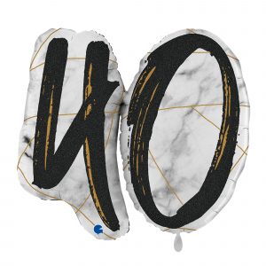 XXL Folienballon Marble Mate 40 Negro 97cm