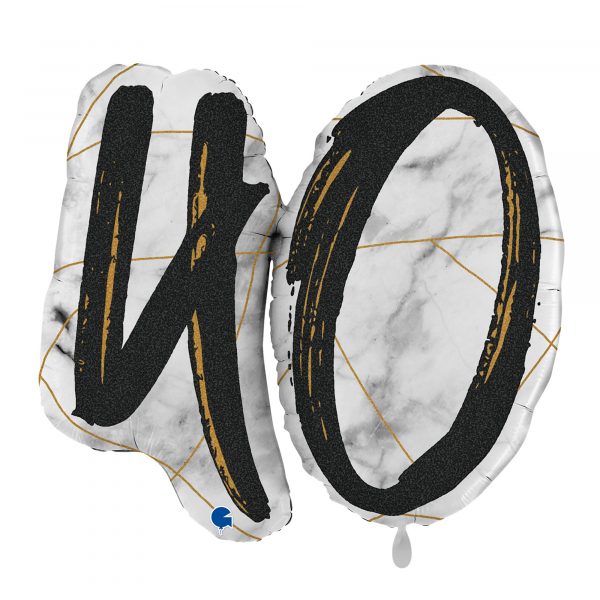 XXL Folienballon Marble Mate 40 Negro 97cm