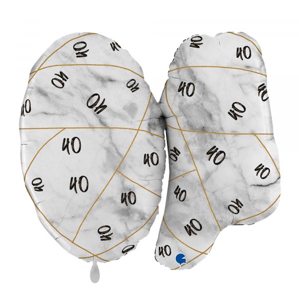XXL Folienballon Marble Mate 40 Negro 97cm