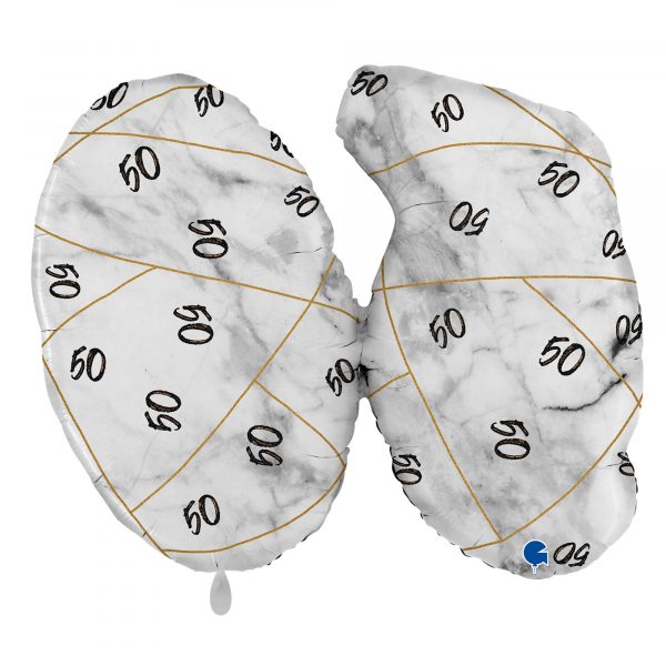 G31012GHK-P_2 XXL Folienballon Marble Mate 50 Negro 97cm