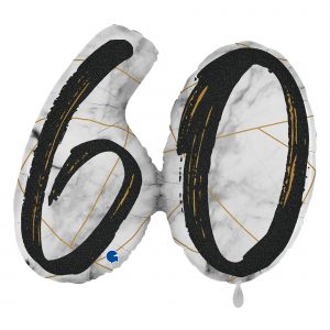 XXL Folienballon Marble Mate 60 Negro 97cm