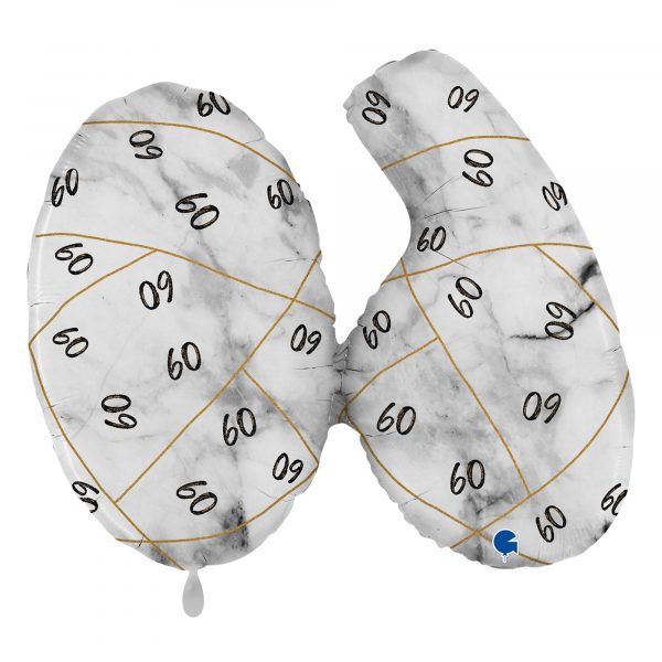 G31013GHK-P_2 XXL Folienballon Marble Mate 60 Negro 97cm