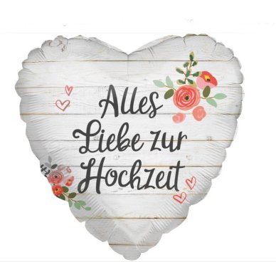 Herz Alles Liebe zur Hochzeit 46 cm