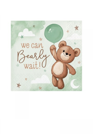 16 Servietten Teddybär Baby 33x33cm