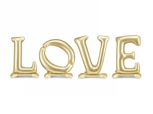 Stehender Folienballon 'LOVE', 350x114 cm, gold
