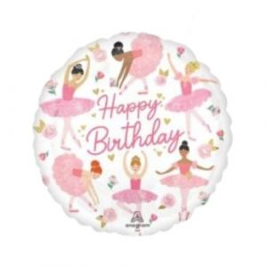 Ballerina Girl Happy Birthday Folienballon ( 43cm)
