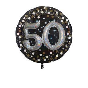 Multi Sparkling Birthday 50 Folienballon 91 cm x 91 cm