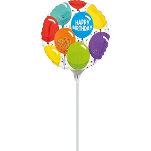 Air filled 9" Mini Birthday Celebration Folienballon