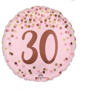 Pretty Pink 30 Birthday Folienballon ( 43 cm)