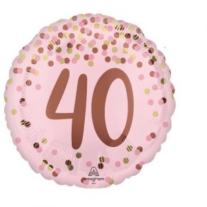 Pretty Pink 40 Birthday Folienballon ( 43 cm)