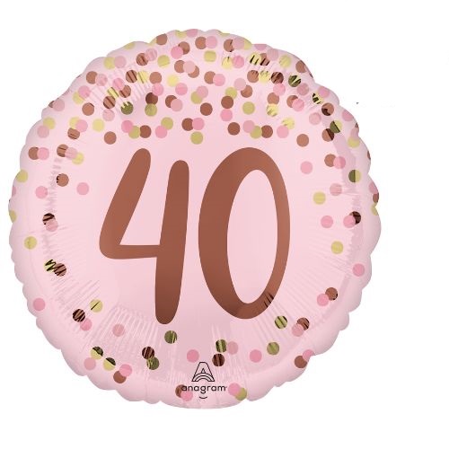 Pretty Pink 40 Birthday Folienballon ( 43 cm)
