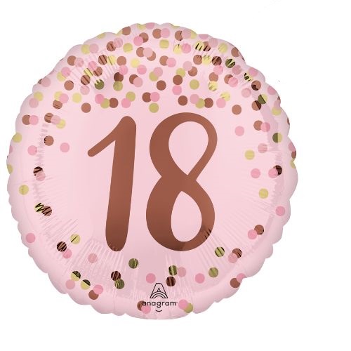 Pretty Pink 18 Birthday Folienballon ( 43 cm)