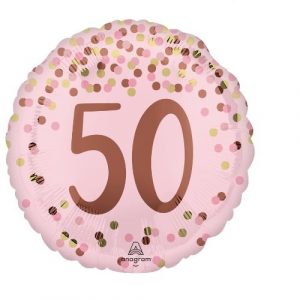 Pretty Pink 50 Birthday Folienballon ( 43 cm)