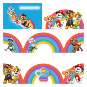 8 Einladungskarten & Umschläge Paw Patrol Papier