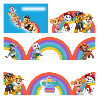8 Einladungskarten & Umschläge Paw Patrol Papier