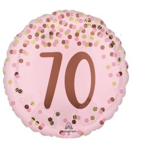 Pretty Pink 70 Birthday Folienballon ( 43 cm)