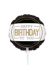Air filled 9" Happy Birthday Folienballon