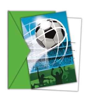 6 Einladungen & Umschläge FSC - Fußballfans