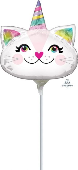 Air filled 14" Caticorn Folienballon