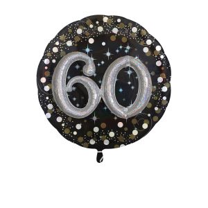Folienballon Multi Balloon Sparkling Silber 60