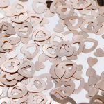 Tischkonfetti Rosegold offene Herzen - 14 Gramm