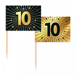 50 Flaggenpicks -  '10' Golden Celebrations