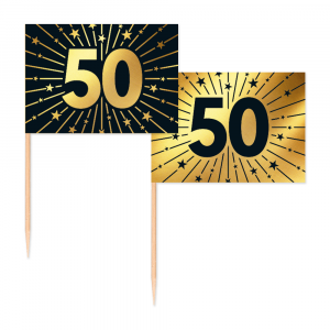 50 Flaggenpicks -  '50' Golden Celebrations