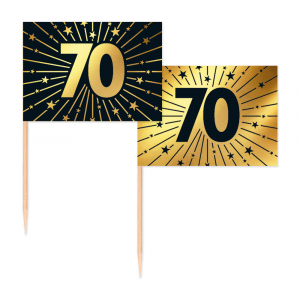 50 Flaggenpicks -  '70' Golden Celebrations