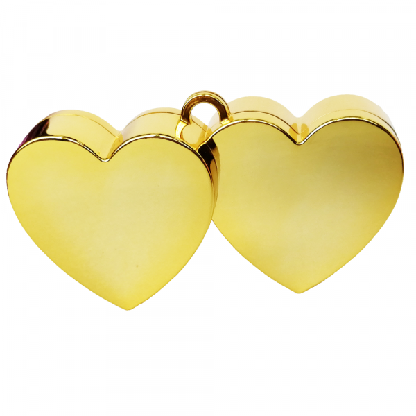 Ballongewicht doppel Herz Gold