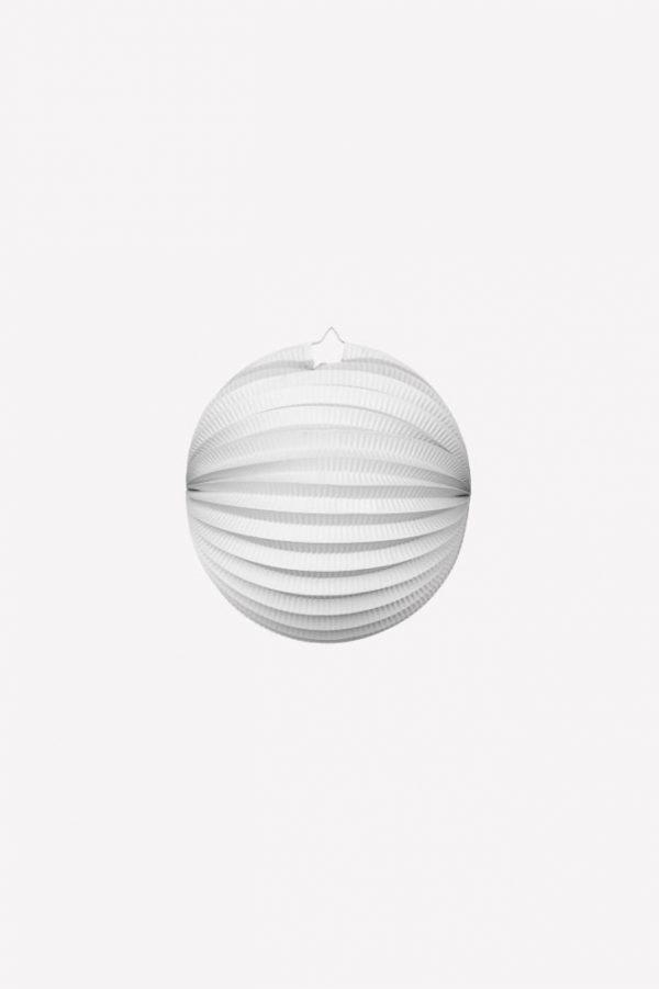 Papierlaterne rund Weiß 25cm