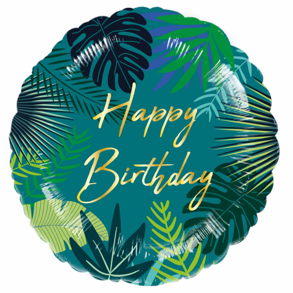Standard Folienballon Tropical Birthday 43cm