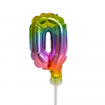 Folienballon-Tortentopper ″ Nr. 0 Regenbogen