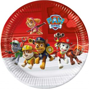8 Teller Paw Patrol rund Papier 23cm