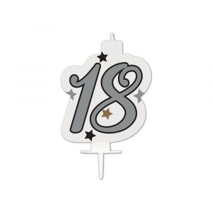 Geburtstagskerze "18" - Milestone Happy Birthday