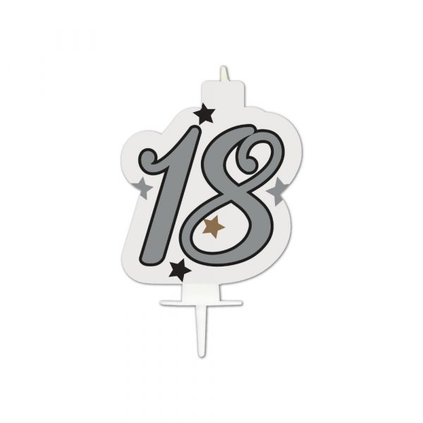 Geburtstagskerze "18" - Milestone Happy Birthday