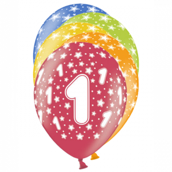 Ballons 30cm, 1st Birthday, Metallic Mix